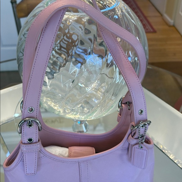 🎉🎉HOST PICK🎉🥳COACH PINK LEATHER SLIM HOBO SHOULDER TOTE BAG PURSE - Picture 3 of 13